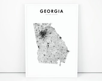 Ga map Etsy photo relating to Printable Maps of Georgia called Ga map Etsy